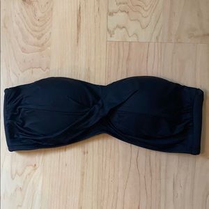 Black cupped Bando bikini top